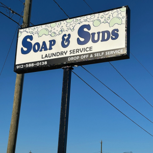 Lighted Sign: Soap 'n Suds